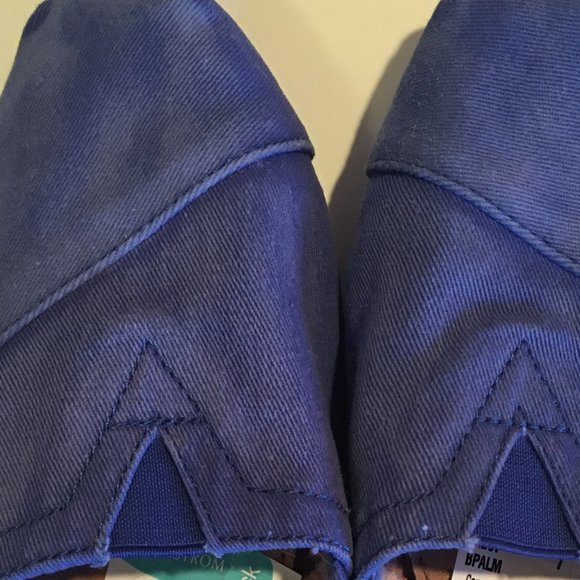 TOMS Classics Blue Palmetto Canvas Womens Slip On - Picture 4 of 7
